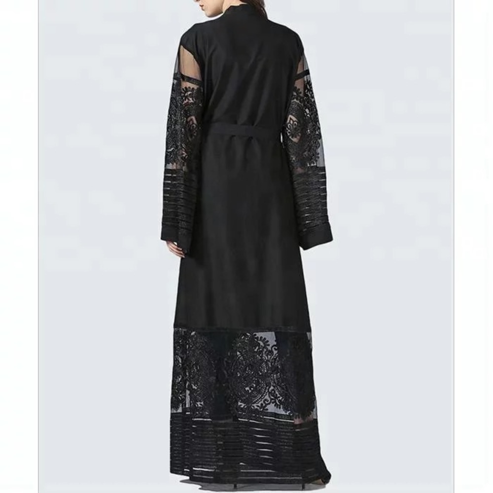 Black Turkish Kimono Duster - Picture 2 of 5